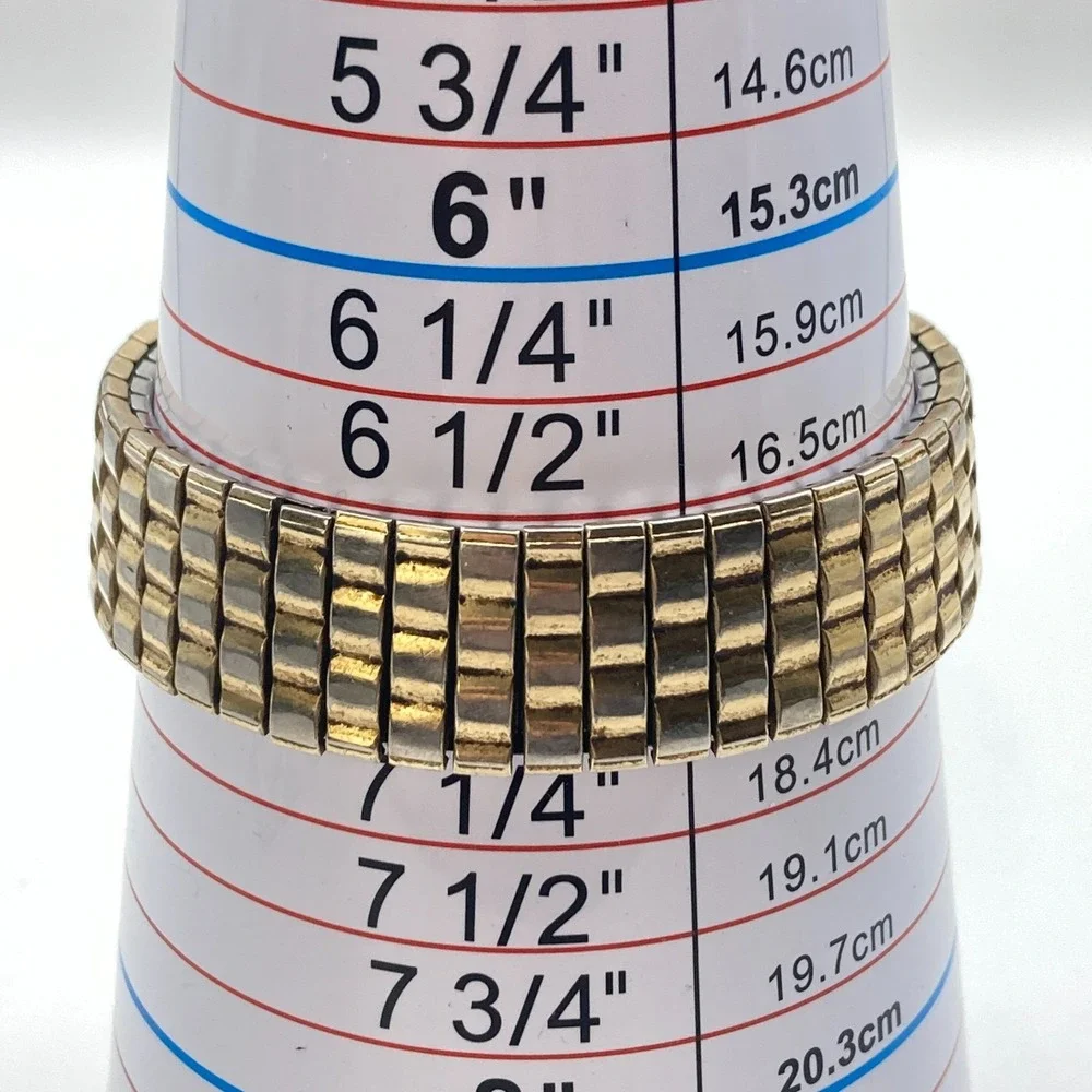 Vintage Timex Men's Tank Watch 25mm Gold Tone Striped Dial New Battery 7